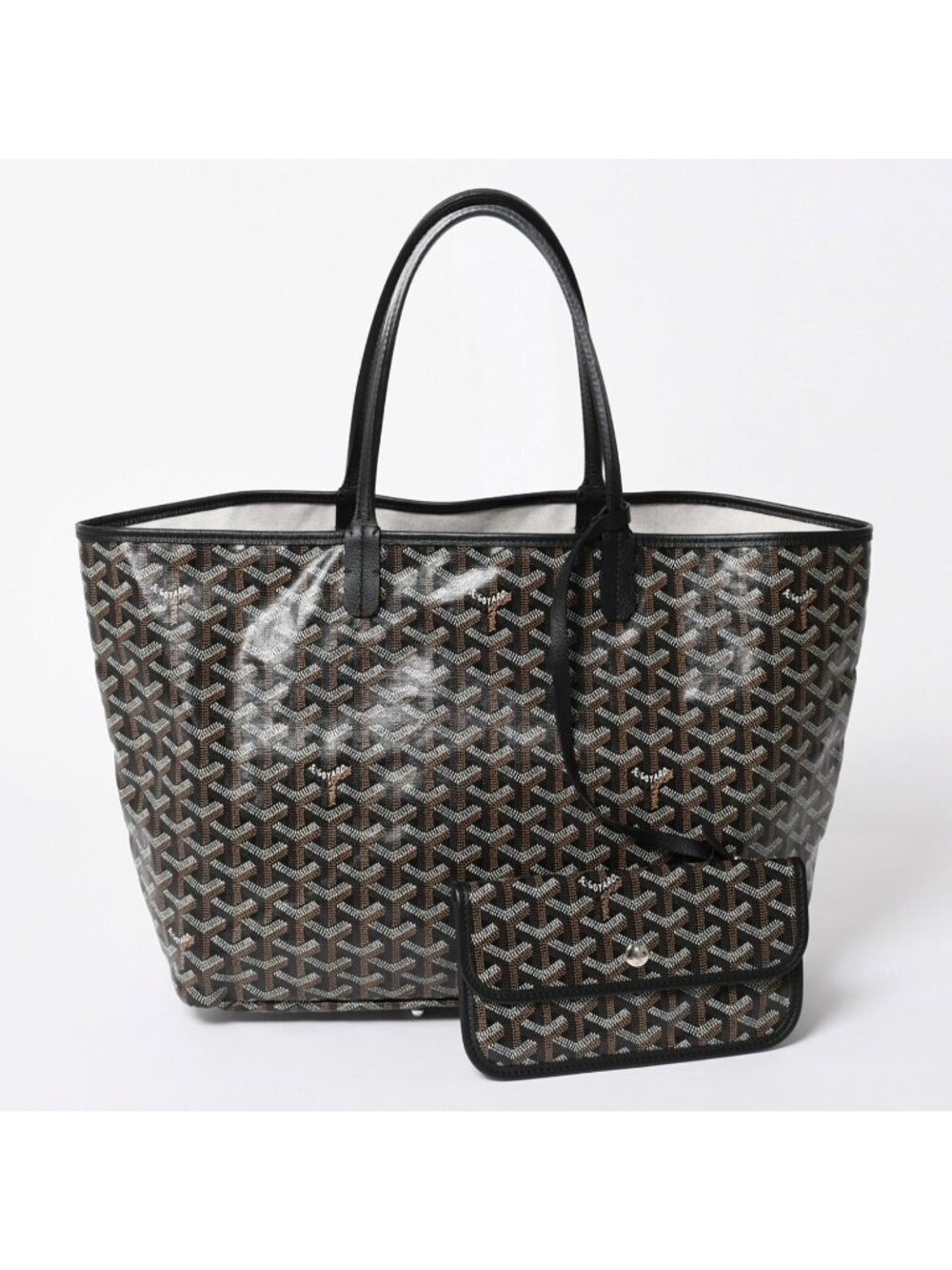 Goyard Saint Louis PM Tote Bag Black Leather